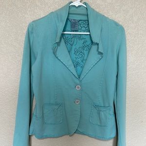 Roxy Girls relaxed blazer size XL in robin egg blue